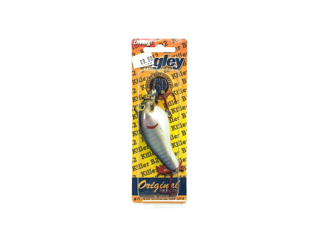 Bagley Killer Balsa 2 OWKB2-SH4 Shad on White Color, New on Card