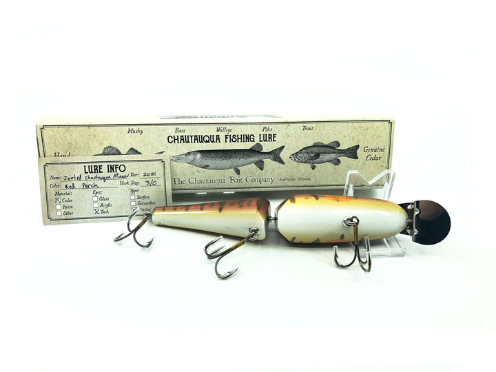 Jointed Chautauqua 8" Minnow Musky Red Perch Custom Color