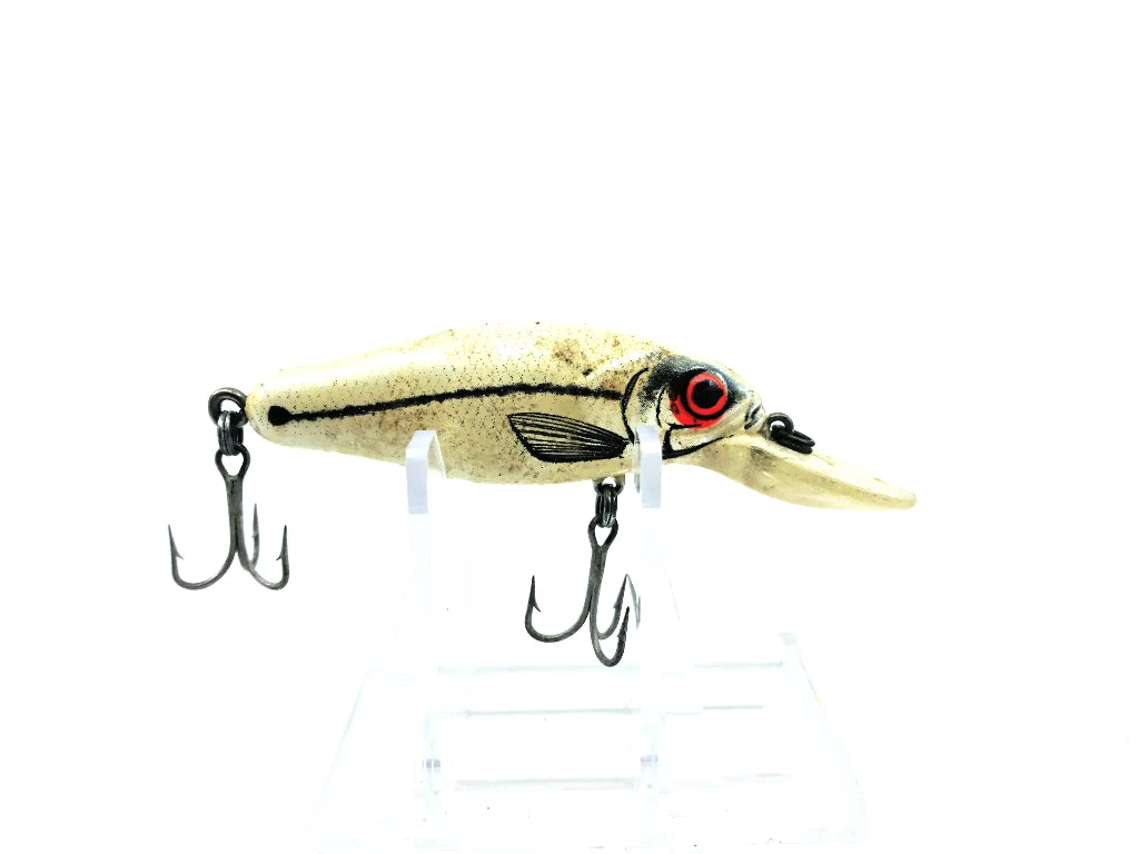 Bomber Smilin Minno 36AX01 Pearl White Minnow Screwtail