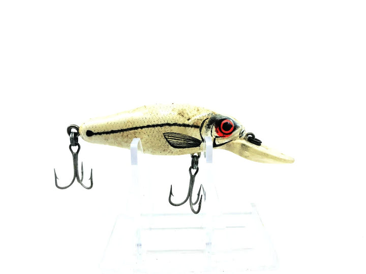 Bomber Smilin Minno 36AX01 Pearl White Minnow Screwtail