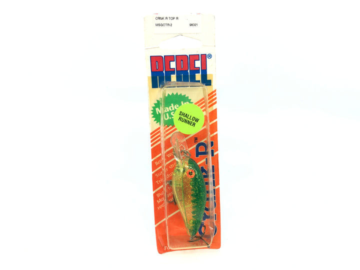 Rebel Crank-R Shallow Runner Transparent Green Color New on Card Old Stock