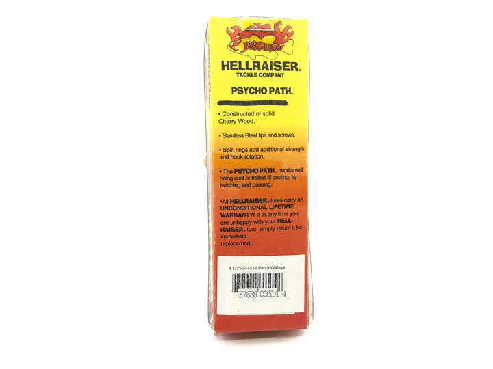 Vintage Hellraiser Psycho Path Musky Lure 4.5" Perch Walleye Color New in Box Old Stock