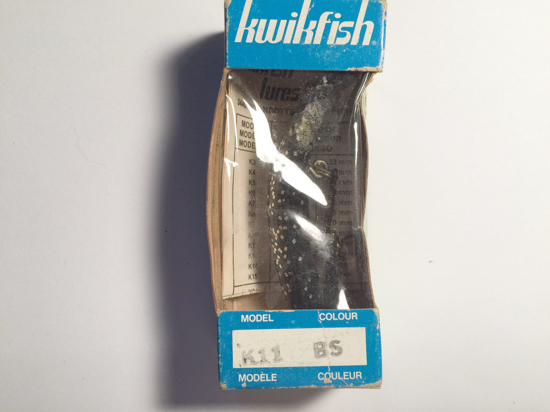 Vintage Kwikfish K11 BS Black Silver Specks
