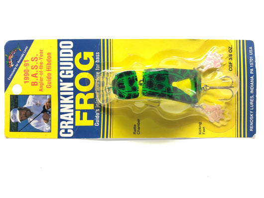 Renosky Crankin' Guido Frog Natural Frog Color New on Card
