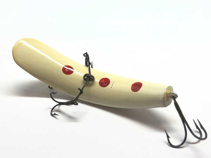 Helin Flatfish P8 Bone White with Red Spots