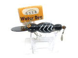 Vintage Wooden Bomber Water Dog Black White Ribs with Box