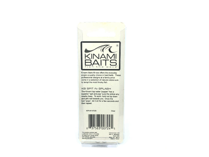 Kinami Baits Spit-N-Splash Clear Color New on Card