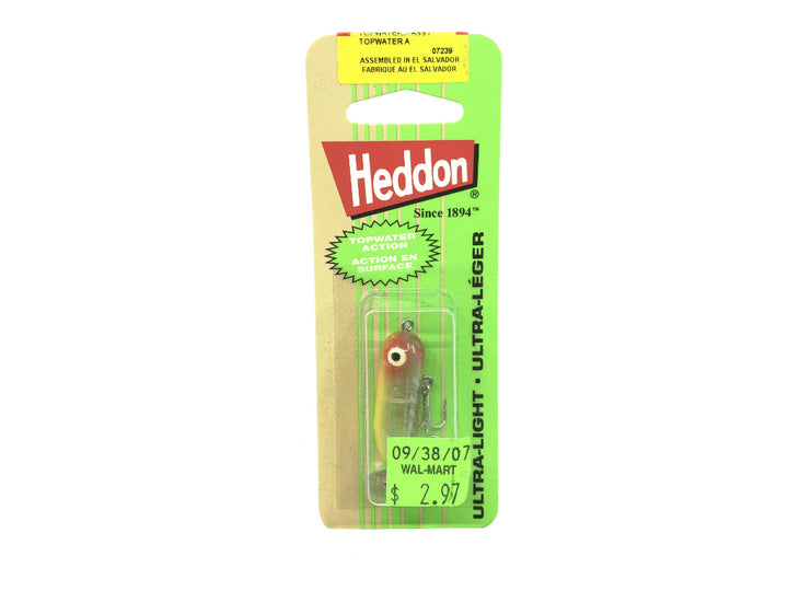 Heddon Teeny Torpedo X0355XRY Yellow Shore Color New on Card Old Stock