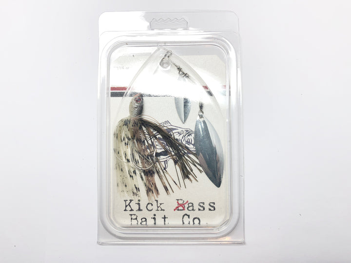 Kick Bass Bait Co 3/8 oz Spinnerbait in WL White Perch Color