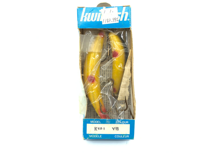 Pre Luhr-Jensen Kwikfish Jointed K18J YB Yellow Black Stripe Color New in Box Old Stock