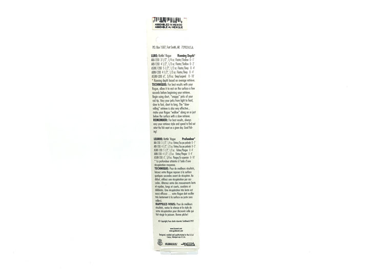 Smithwick Deep Suspending Rattlin' Rogue Silver Blue Back Color New on Card