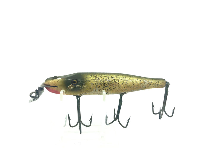 Vintage Creek Chub 700 Pikie Minnow Glass Eyes Silver Flash 718 Color Wooden Lure
