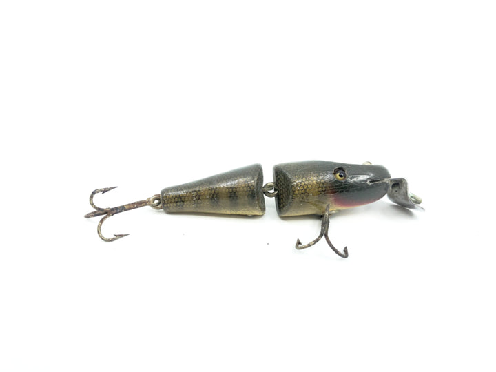Creek Chub 2700 Baby Jointed Pikie Minnow in Pikie Color Wooden Lure Glass Eyes