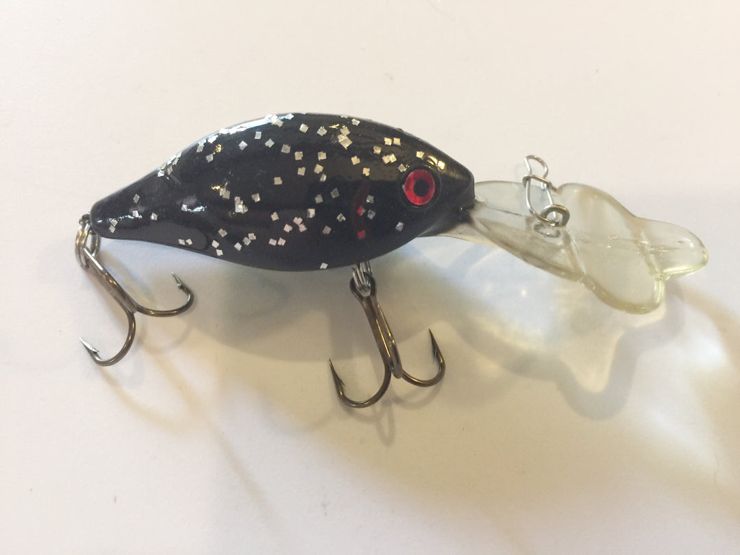 Luhr Jensen Hot Lips Black with Silver Glitter