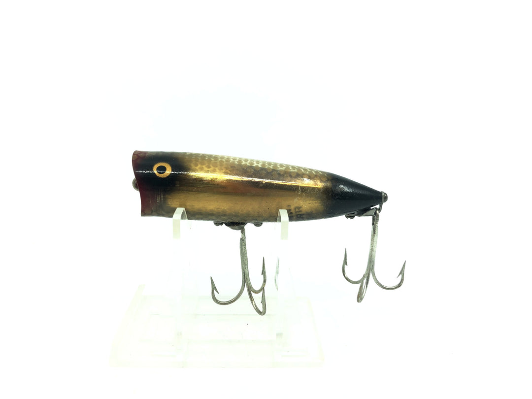Heddon Chugger Spook 9542, FF+GB Fish Flash/Gold Reflector/Black Scale Color