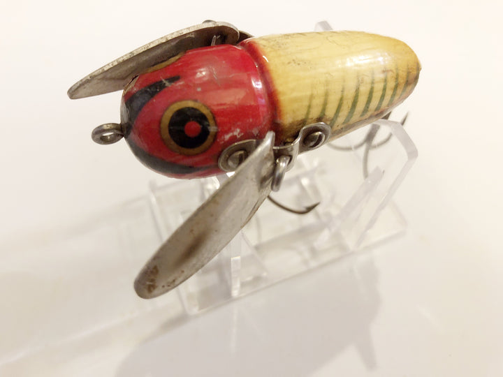Heddon Wooden Crazy Crawler Silver Shore