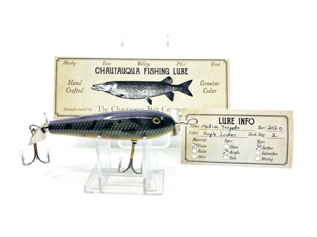 Chautauqua Special Order Wooden Medium Torpedo in Purple Sucker Color 2020