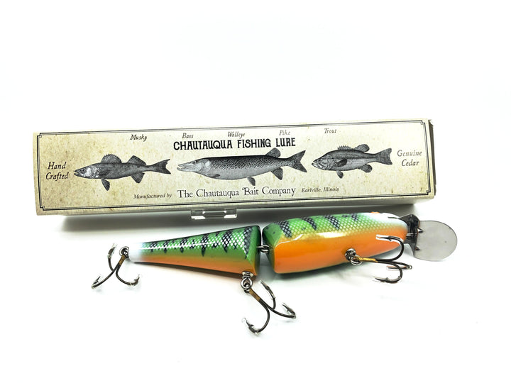 Jointed Chautauqua 8" Minnow Musky Nuclear Perch Color