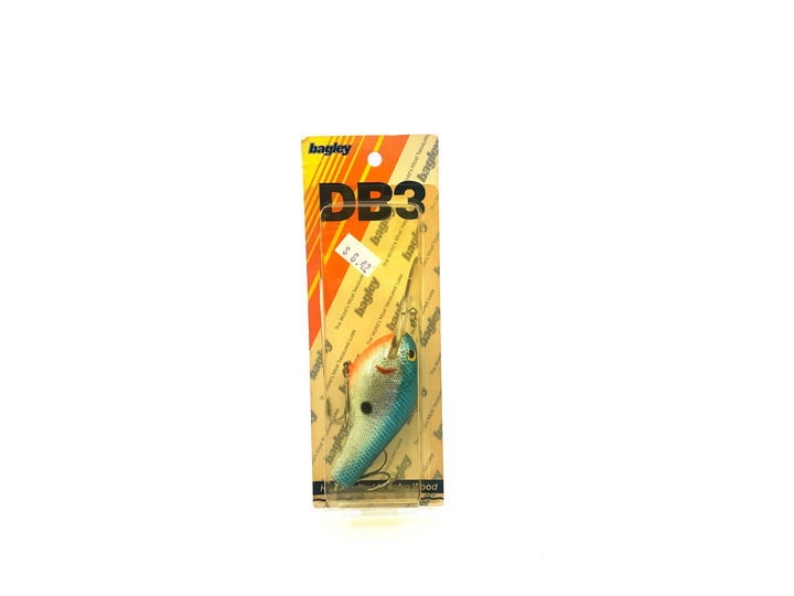 Bagley Diving B3 DB3-BLS Blue on Silver Foil Color New on Card Old Stock Florida Bait