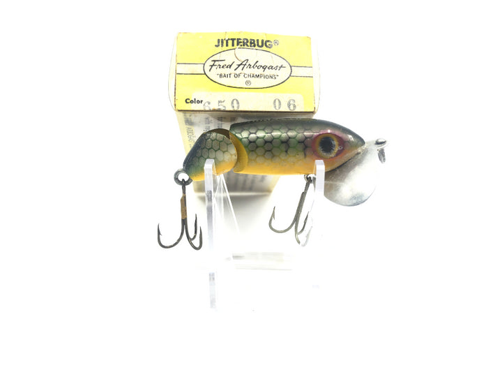 Arbogast Jointed Jitterbug Perch Color with Box
