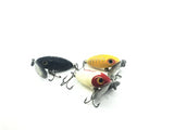Three Mini Arbogast Jitterbug Assorted Colors