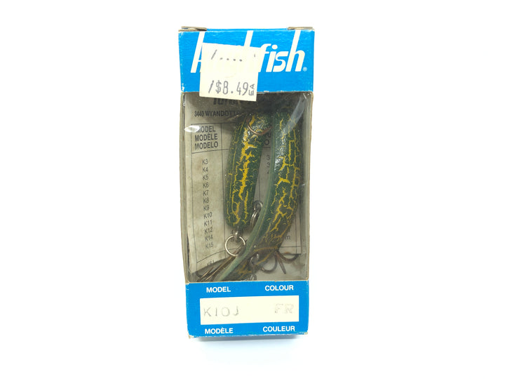 Kwikfish Jointed K10J FR Color Frog New in Box Old Stock
