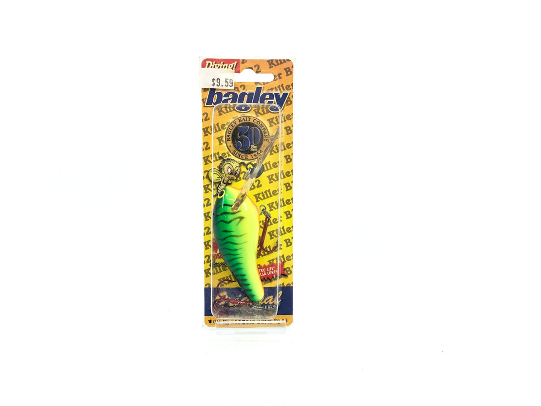 Bagley Diving Killer Balsa 2 DKB2-H69T Hot Tiger Color, New on Card