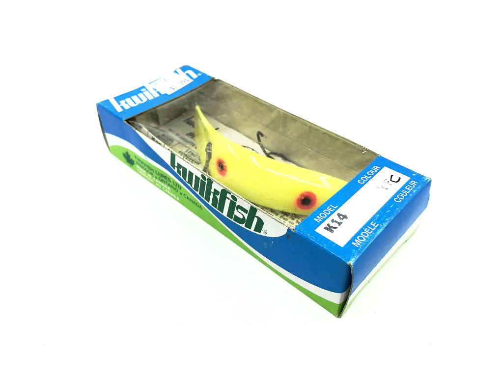 Kwikfish K14 YFC Yellow Fluorescent Color New in Box Old Stock