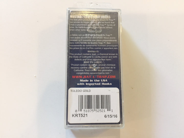Knock-N-Trap Bill Lewis 1/2 oz Toledo Gold Crawfish New in Box!