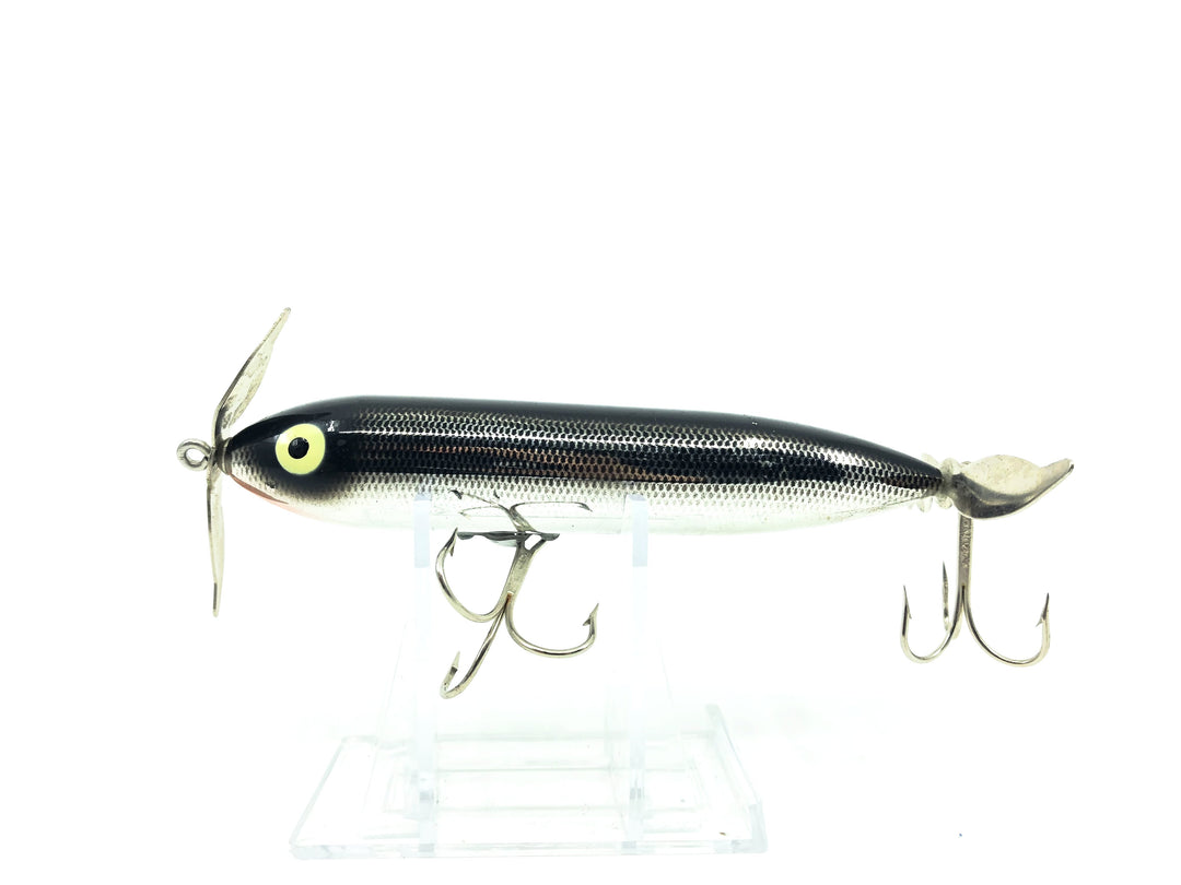 Heddon Wounded Spook NBW / NBL Nickel Plated Black Back Color