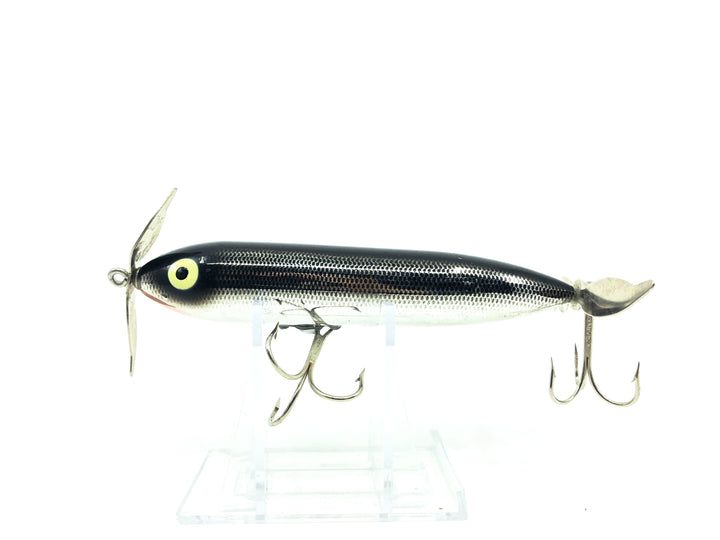 Heddon Wounded Spook NBW / NBL Nickel Plated Black Back Color