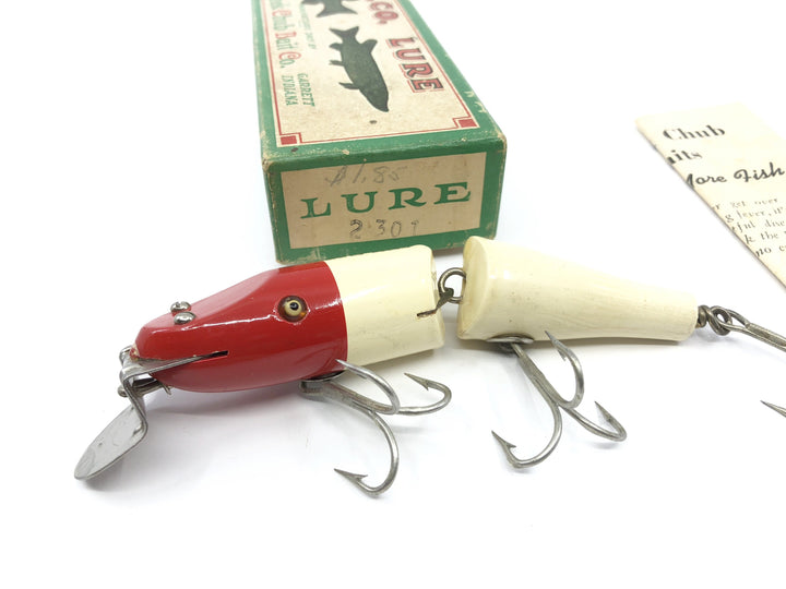 Creek Chub Husky Pikie Red and White with Box Unknown Size