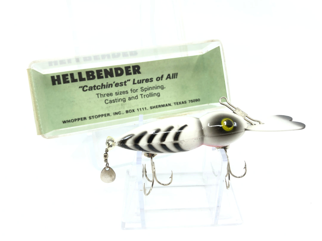 Whopper Stopper Hellbender 1107 White with Black Ribs Color New with Box
