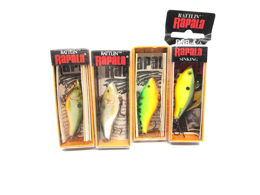 Rapala Lot of 4 Rattlin Raps RNR-4 Size