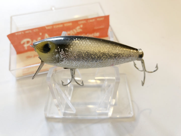 Poe's Nervous Miracle New in Box Vintage Wooden Bait 104 Silver Glitter Color
