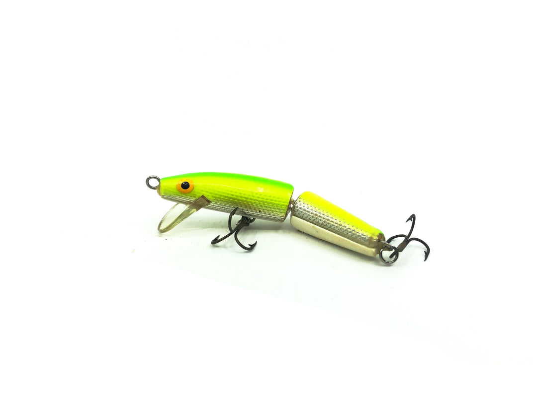 Jointed Floating Minnow, Silver/Chartreuse Color