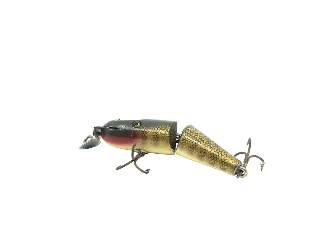 Creek Chub 2700 Baby Jointed Pikie Minnow in Pikie Color Wooden Lure Glass Eyes