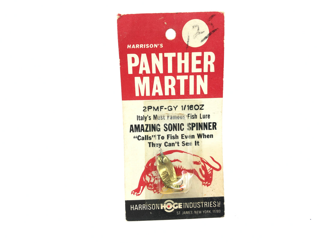 Harrison Hoge Panther Martin 2PMF-GY 1/16 OZ Sonic Spinner New on Card Old Stock