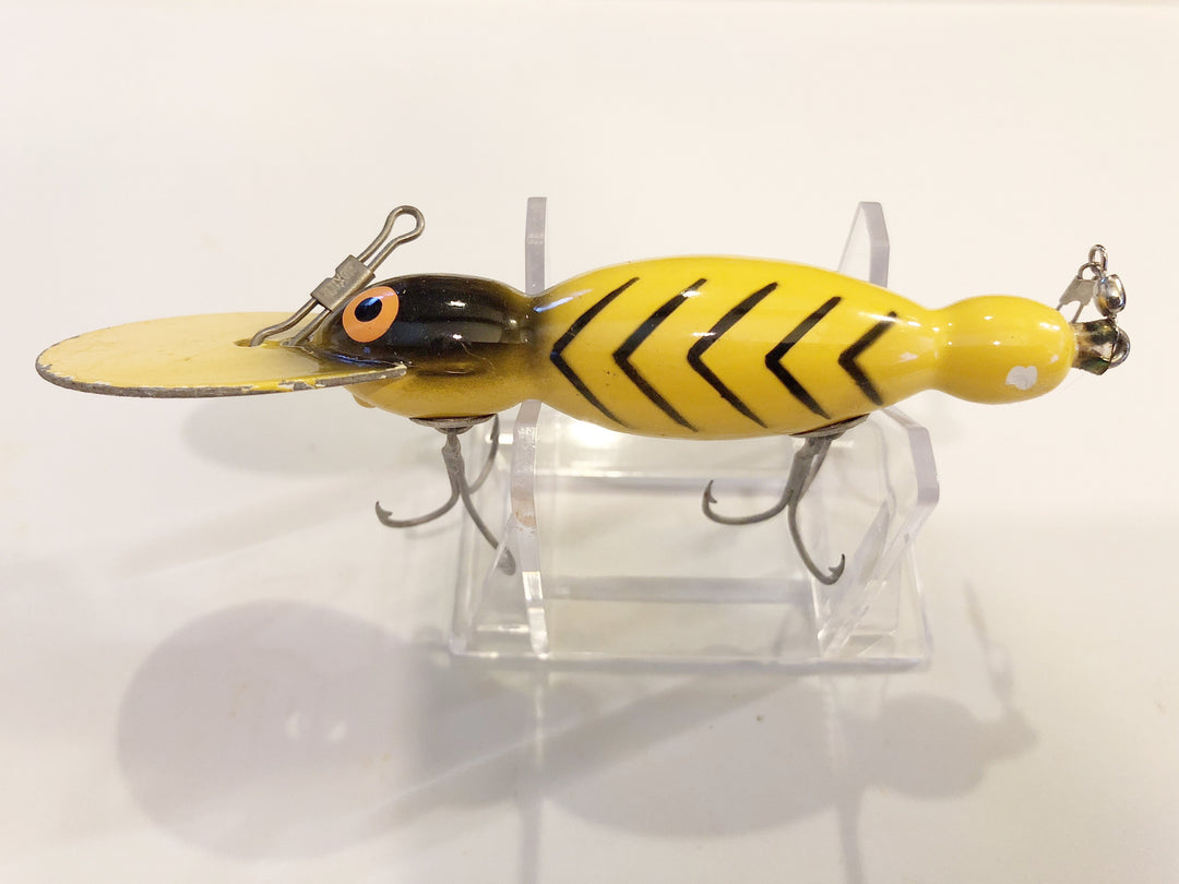Bomber Wooden Waterdog Yellow with Black Ribs