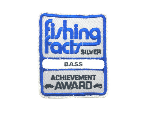Fishing Facts Silver Achievement Award Bass Patch