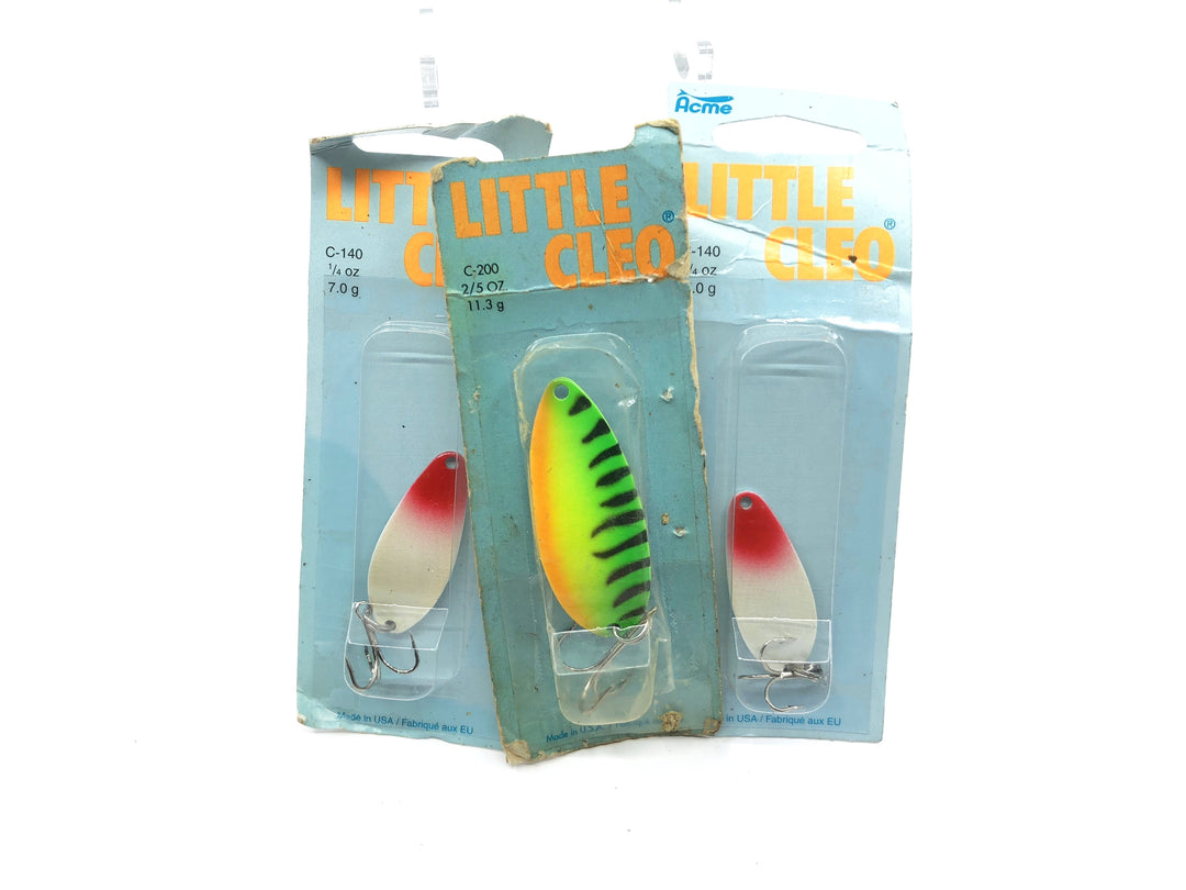 Lot of Three Acme Little Cleo Spoons New on Cards