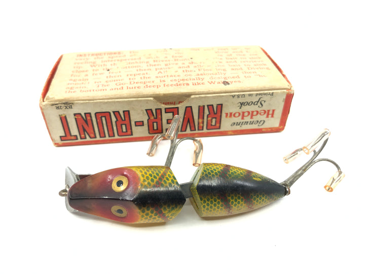 Heddon Jointed Sinking River Runt 9330 L Perch Color with Box