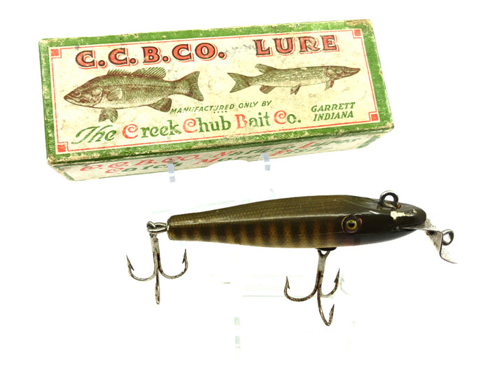 Early Creek Chub 900 Baby Pikie Wooden Lure Glass Eyes Double Line Tie