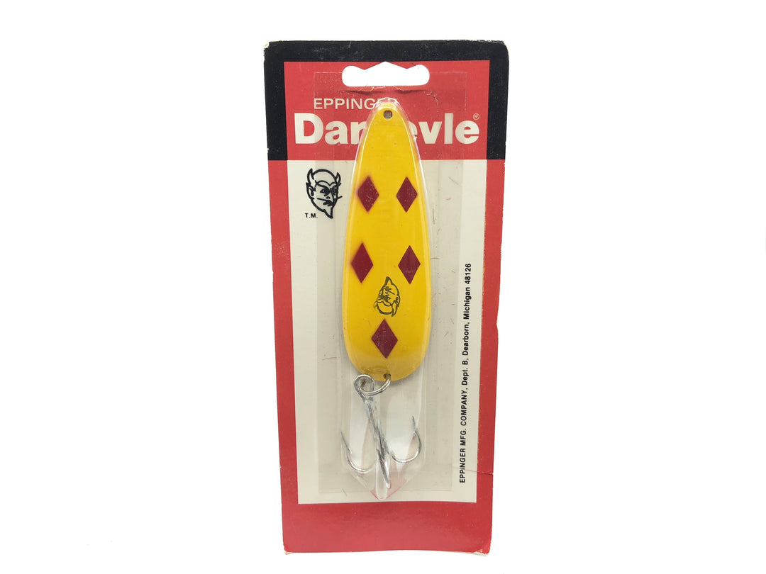 Eppinger Dardevle 1 oz Color 17 Yellow Five of Diamonds Color New on Card
