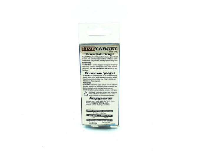 Koppers Live Target Crawfish Trap Orange Crawfish Color New on Card