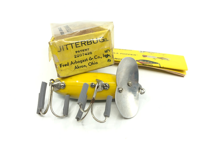 Arbogast Vintage Jitterbug with Box Green and Yellow Color