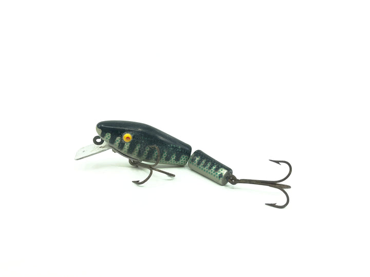 L & S Minnow Bass-Master Model 15, Silver/Black Ribs & Back/Blue Scales, Opaque Eyes