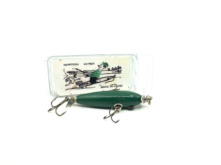 HunterJ Lures 3 Hook Minnow, Green Color with Box - Maine Lure