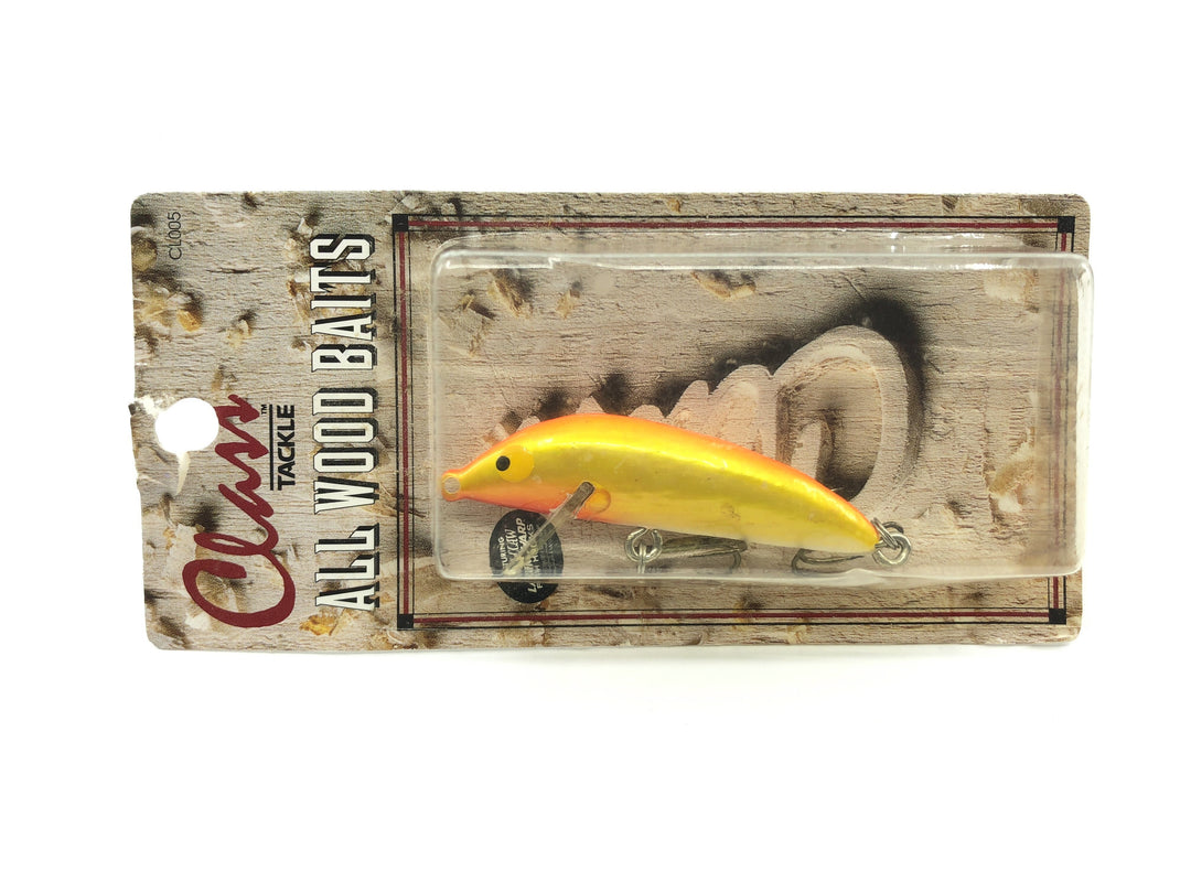 Class Tackle All Wood Baits Yellow Orange Minnow New on Card