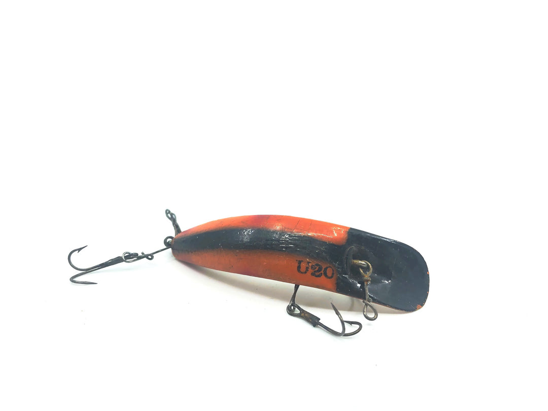 Vintage Wooden Helin Flatfish U20 OB Orange Black Stripe Color